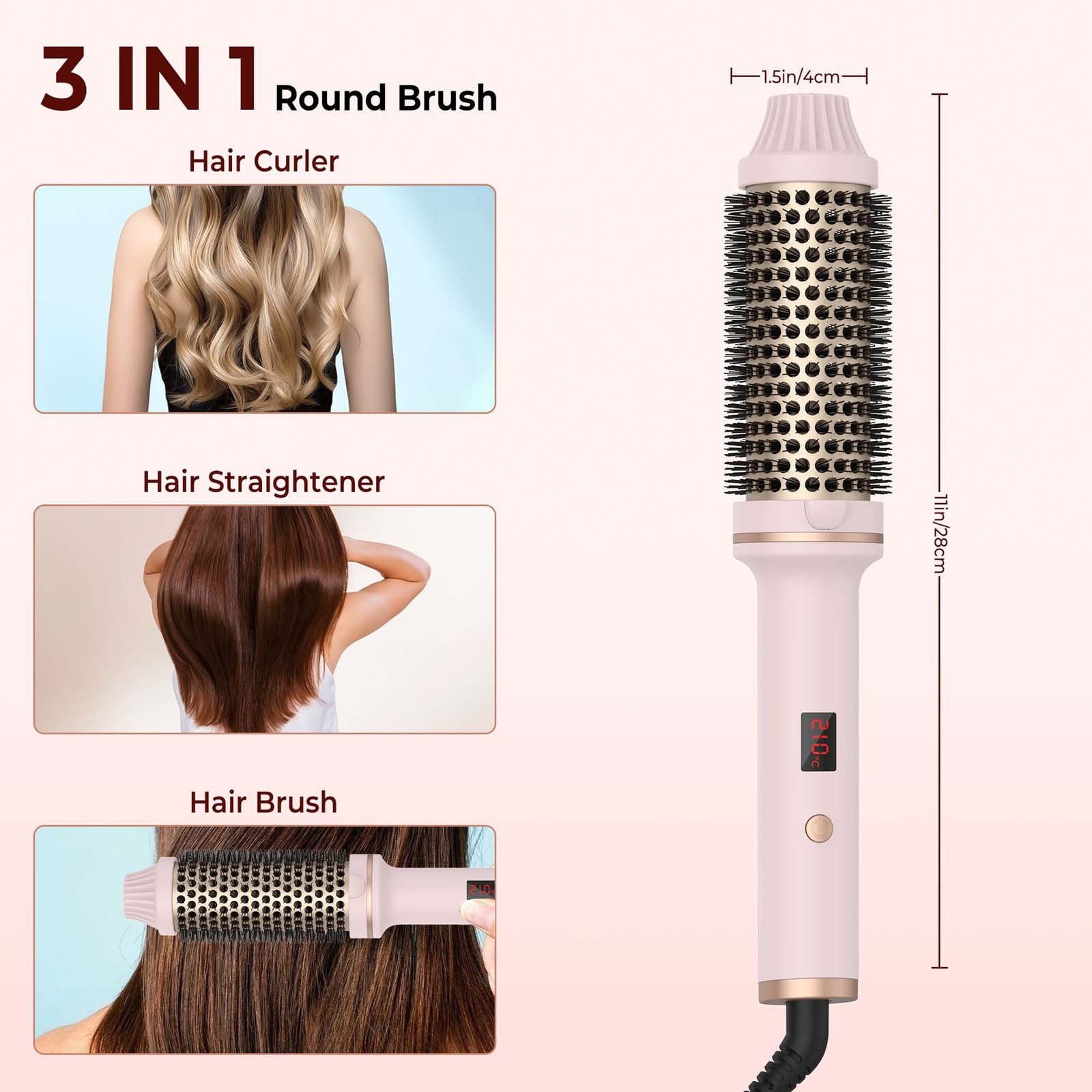 Herunwer Hair Dryer Brush Blow Dryer Brush in One, in Hair