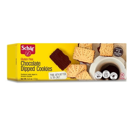 Schar Cookies, Chocolate Dipped, 5.3 Ounce (Best Chocolate For Dipping Cookies)