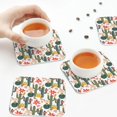 thumbnail image 6 of Bingfone Vintage Summer Cactus With Blooming Leather Drinks Coasters with Set of 6,Suitable for Home Kitchen,Coffee Cup Coasters Home Gift, 6 of 7