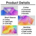 thumbnail image 5 of Mens Summer Colorful Tie Dye Vortex Shirts Button Down Short Sleeve Vintage Hawaiian Shirts with Pocket, 5 of 6