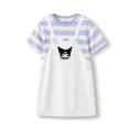 thumbnail image 5 of Vestido informal a rayas para niña, vestido mameluco de moda de verano de manga corta, ropa para niños, trajes para niños, vestidos para niños pequeños, 5 of 5