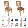 thumbnail image 5 of Pioneer Flower Seat Covers for Dining Room Chairs Set Of 4,Stretch Printed Washable Chair Seat Cover with Elastic Ties and Button,Removable Waterproof Couch Cushion Covers, 5 of 6