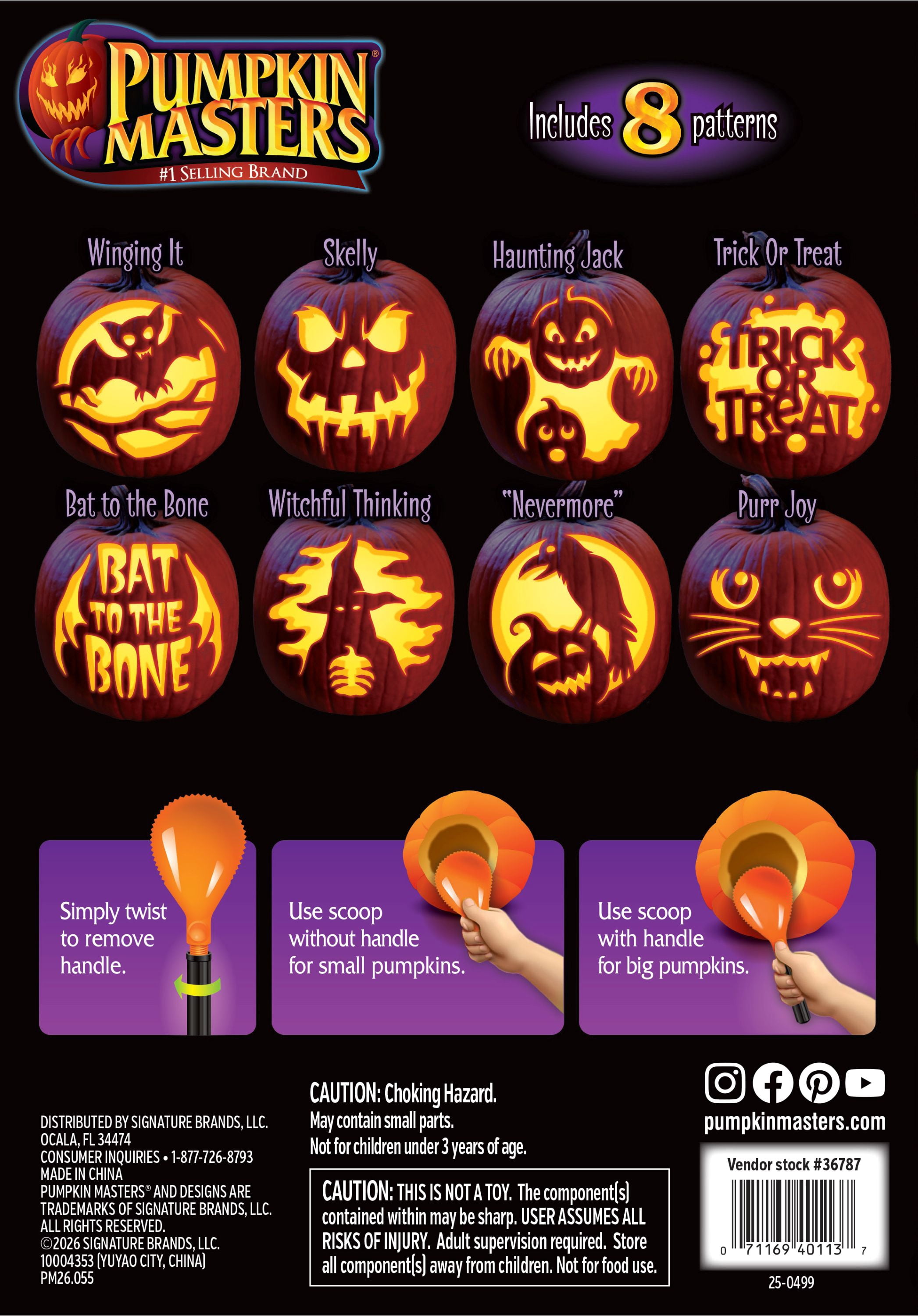 Pumpkin Masters All in One Pumpkin Carving Kit, 12 Pieces, (Orange)
