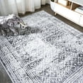 thumbnail image 5 of JONATHAN Y MOROCCAN HYPE 5 x 8 Area Rug, Iften Moroccan Geometric Distressed - Ivory/Black, MOH505A-5, 5 of 10