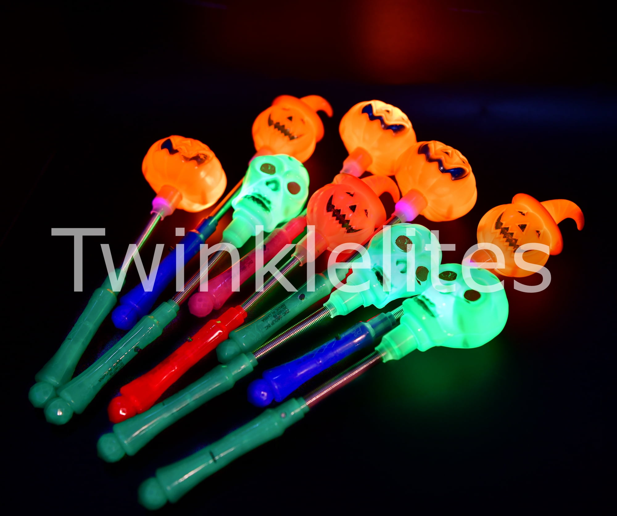 (12 Pack) Halloween Light Up Sticks Party Glow Favors Costume