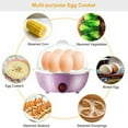 thumbnail image 3 of Bxaolu Mini Egg Cooker, Easy Egg Cooker Electric 7-Egg Capacity, Soft, Medium, Hard-Boiled Egg Cooker with Auto Shut-Off, Pink, 3 of 9