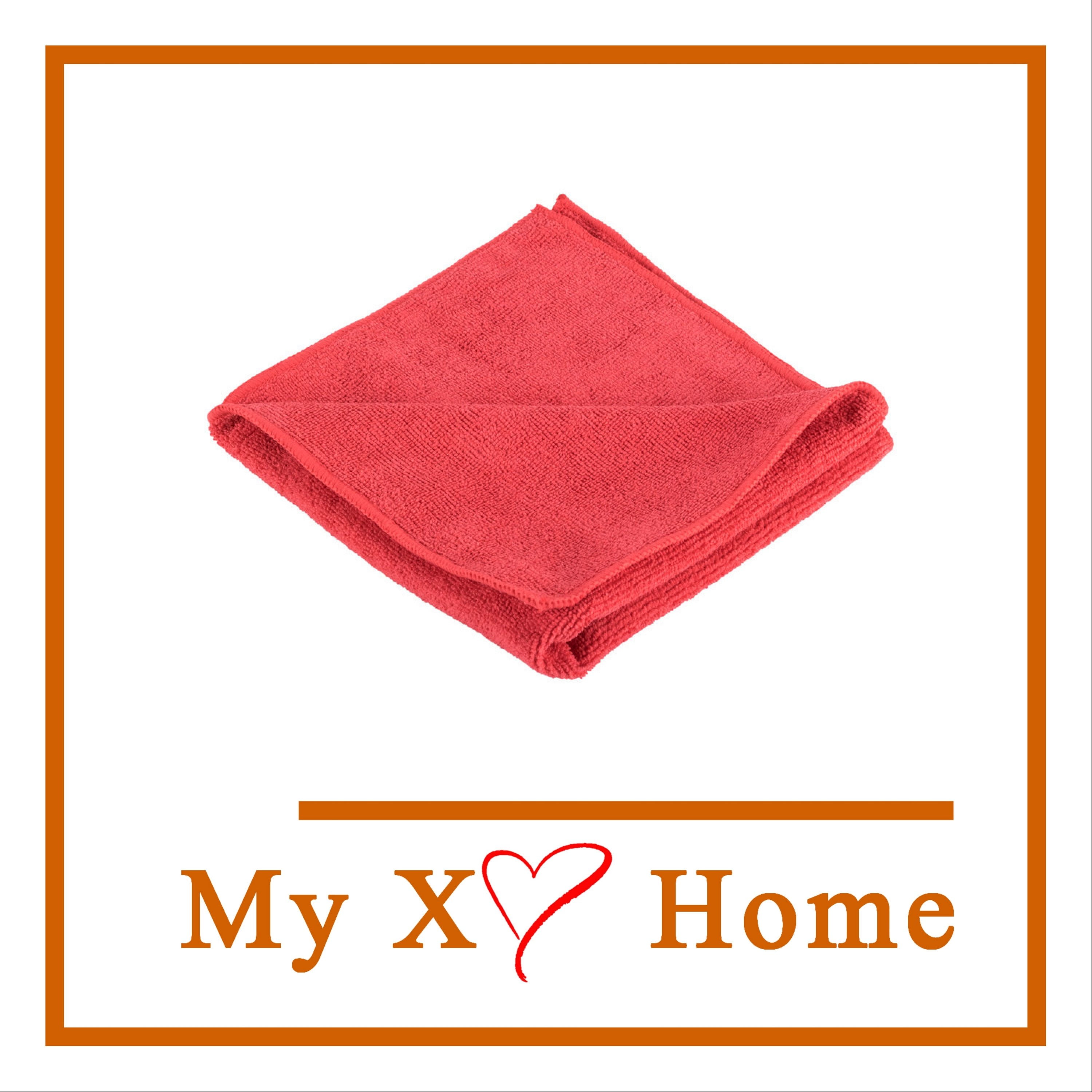 16 x 16 Red Microfiber Towel by MyXOHome (24 Towels)