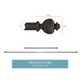 thumbnail image 3 of Lavish Home Curtain 1-inch Adjustable Rod - Modern Urn Finials 66-120" (Bronze ), 3 of 5