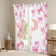thumbnail image 3 of Manfei Gold Sparkling Sequins Pink P Personalized Initial Black Out Curtains for Teens Women,Girls Kids Romantic Princess Bow Tie Curtains Pack of 2 (42x63 Each),Lightweight Room Decor, 3 of 6