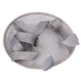 thumbnail image 3 of Elegante sombrero de boda nupcial, gorro de iglesia, accesorios para fiesta de té para mujer, decoración (gris plateado), 3 of 8