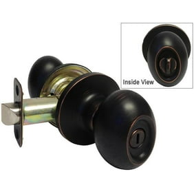 Dark Oil Rubbed Bronze Privacy Round Knob Bedroom Bathroom Style