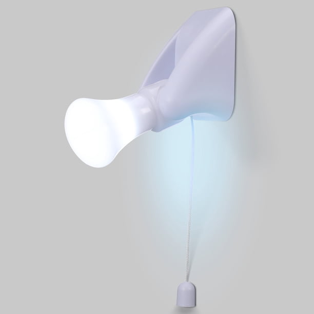 Lámpara de pared portátil con bombilla LED de alambre, luz nocturna, funciona con pilas, autoadhesiva.