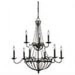 Vaxcel H0059 Novara Steel Aged Walnut 9L Chandelier 60 W 33" H 32" W Traditional