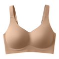 thumbnail image 4 of Wang6 Womens Seamless Wireless Sports Bras Plus Size Push up Padded Workout Bras Full Coverage Running Yoga Gym Bralettes T Shirt Bra Khaki XXL, 4 of 5