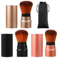thumbnail image 1 of Brochas de maquillaje JewelryWe Retractable Powder Foundation x3 Negro, 1 of 8