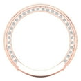 thumbnail image 4 of 1.44 ctw Wedding Band for Women - 18K Rose Gold Simulated Diamond Stackable Eternity Ring, 4 of 7