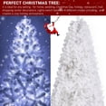thumbnail image 2 of imerelez 6ft Hanging Xmas Tree with Remote, 300 Cool White LEDs & 845 PVC Branches, USB Powered for Home/Office Holiday Decoration, 2 of 10