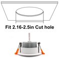 thumbnail image 4 of YGS-Tech 2 Inch LED Recessed Lighting Dimmable Downlight, 3W(35W Halogen Equivalent), 4000K Natural White, CRI80, LED Ceiling Light with LED Driver (10 Pack), 4 of 4