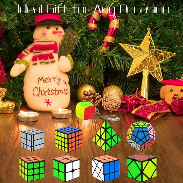 Vdealen Speed Cube Set, Magic Cube Pack of 2x2 3x3 4x4 2x2x3 Pyramid Skewb  Dodecahedron Six Spot Infinite Ivy Puzzle Cube Bundle, Christmas Birthday