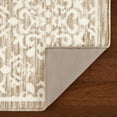 thumbnail image 4 of TOWN & COUNTRY EVERYDAY Walker Damask Medallion Everwash® Washable Multi-Use Decorative Rug with Non-Slip Backing, Beige, 24"x72", 4 of 11