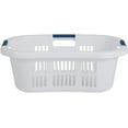 thumbnail image 3 of Rubbermaid Hip Hugger Laundry Basket FG299787WHT 3 Handle 1.5 Bushel White, 3 of 7