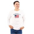 thumbnail image 4 of Americana Classic United States Flag Plus Size Long Sleeve Graphic Tee Shirt Brisco Brands 2X, 4 of 6
