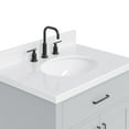 thumbnail image 3 of Ariel Hepburn 30 In. Oval Sink Bathroom Vanity With Carrara White Quartz Countertop 1.5 Edge In Grey, 3 of 9
