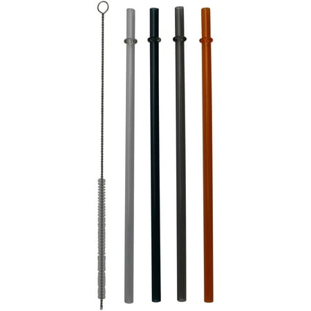 Ozark Trail 4-Pack Plastic Straws with Cleaner (Best Way To Clean Straws)