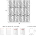 thumbnail image 6 of White and Black Shower Curtain for Bathroom Abstract Geometric Shower Curtain 72x72 inch Waterproof Fabric Shower Curtains with 12 Hooks, 6 of 6