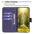 thumbnail image 3 of Premium PU Leather Wallet Case for Samsung Galaxy S24 Ultra with Card Slots Holder Magnetic Clasp Cover, Stylish Adjustable Kickstand Flip Shockproof Protective Case for Women Girls, Blue, 3 of 6