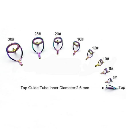 9 PCS Casting Fishing Rod Guides Rod Building and repair Line Eyelet NEW