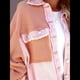 thumbnail image 4 of Chaqueta Informal de Larga con Solapa para Mujer, Otoño e Invierno, con Lavado y Cepillado en Color Contrastante. Rosa L, 4 of 10