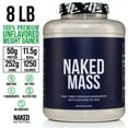 thumbnail image 4 of Naked Mass - Natural Weight Gainer Protein Powder - 8 LB Bulk, GMO Free, Gluten Free & Soy Free. No Artificial Ingredients - 1,250 Calories per Serving, 4 of 9