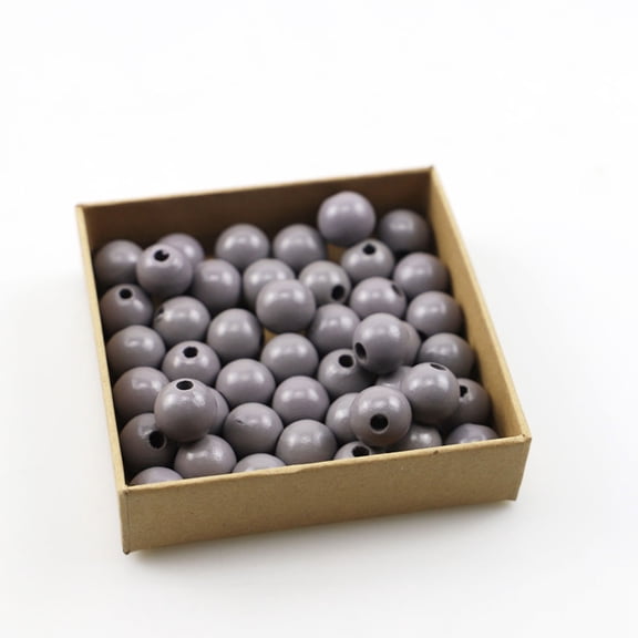 Soimiss 100Pcs Craft Beads Grey for Jewelry Making for Artists and Crafters