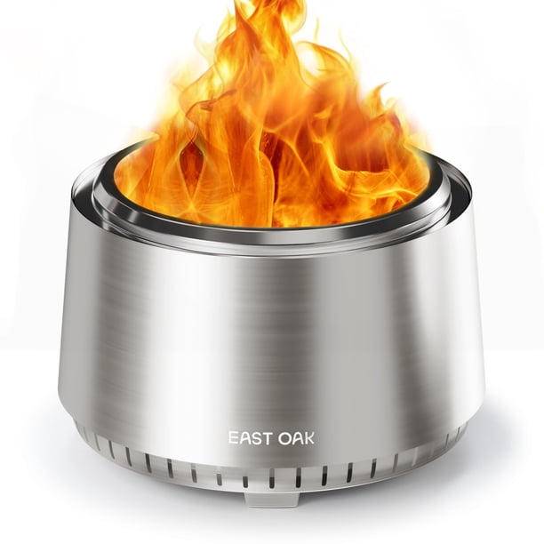 Brasero EAST OAK Fuoco de acero inoxidable sin humo de 53 cm