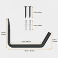 thumbnail image 2 of Niffgaff Heavy Duty Garage Storage Hooks - 120 LB Capacity Wall Mounted Rack for Kayaks, Ladders, and Bikes, 2 of 8
