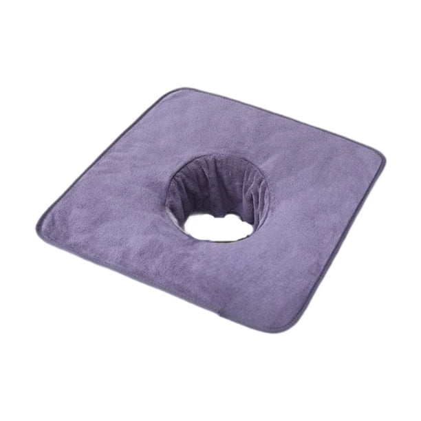 Toalla para camilla de masaje con orificio facial, cómoda, de microfibra, para camilla de belleza Gris claro