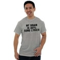thumbnail image 4 of Brain 80% Song Lyrics Music Lover Men's Graphic T Shirt Tees Brisco Brands L, 4 of 4