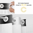 thumbnail image 5 of Black White No Hook Shower Curtain Waterproof,Bathroom Curtains with Snap in Liners and See Through Top Window,Gradient Gray Monochrome Minimalist Stripe Hotel Style Bathtub Curtains Shower 54"Wx78"L, 5 of 8