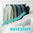 thumbnail image 6 of UniVerse Premium Velvet Shirt Hangers 50 Pack, Non-Slip 360° Swivel Hook Slim Felt Hanger, Space Saving Flocked Hangers for Tank Tops, Blouses, Strappy Dresses(White), 6 of 14