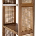 thumbnail image 3 of Beaumont Lane Modern Cane And Wood 4-Tier Etagere Bookcase in Brown, 3 of 6
