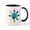 White/Black Inside, variant on CafePress - Peace Star - 11 oz Ceramic Mug - Novelty Coffee Tea Cup