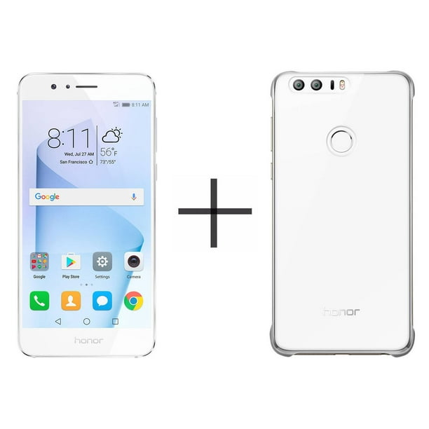 Gasvormig karton Ondoorzichtig HUAWEI Honor 8 64GB Unlocked GSM 4G LTE Quad-Core Android Phone w/ 12MP  Dual Lens Camera - Pearl White + HUAWEI Honor 8 PC Case - White -  Walmart.com