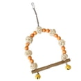 thumbnail image 3 of Bird Swing Toy, Colorful Wood Beads Rattan Ball,Swing Perch with Bells, Safe and , Develops Intelligence, Non Slip, Suitable for Cockatiels Lovebirds, 3 of 8
