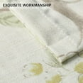 thumbnail image 4 of Flower Printed Valance for Living Room, 1 Panel Linen Textured Rod Pocket Window Treatment for Guest Room, 52 x 12 Inch Rustic Valance for Bedroom- Green Flower on Beige, 4 of 6