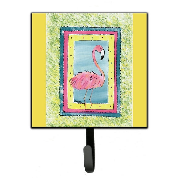 Carolines Treasures 8106-BSH4 Bird - Flamingo Leash or Key Holder Single Hook multicolor