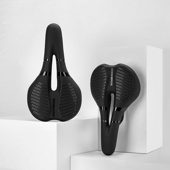 ROCKBROS Mountain Bike Saddle Folding Road Bicycle Cushion Saddle Bike Seat Rear Comfortable Hollow Breathable Riding Equipment