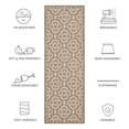 thumbnail image 5 of Safavieh Courtyard Lavern Geometric Indoor/Outdoor Runner Rug, Brown/Bone, 2'3" x 6'7", 5 of 9