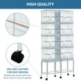 thumbnail image 3 of Ataucjin Standing Large Bird Cage, Wrought Iron Flight Bird Cage with Rolling Stand and Slide Out Tray, Parakeet Cage Bird Cage for Parrots, Macaw, Cockatiels, Canary, Finch, Lovebirds, Pigeons, 3 of 9