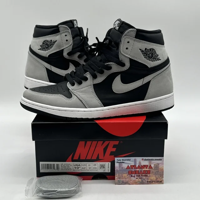 Size 10.5 - Jo r-dan 1 Retro OG High Shadow 2.0 Grey Black Suede OG All Classic